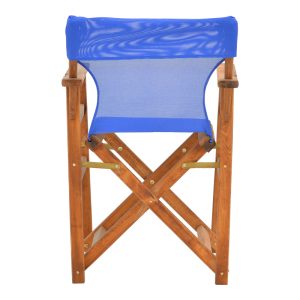 200 001101 4 6 Kompa pakoworld director's chair walnut solid beech wood and blue fabricOutdoor furniture > Garden armchairs