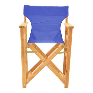 200 001108 3 7 Kompa pakoworld director's chair natural color solid beech wood and blue fabricOutdoor furniture > Garden armchairs