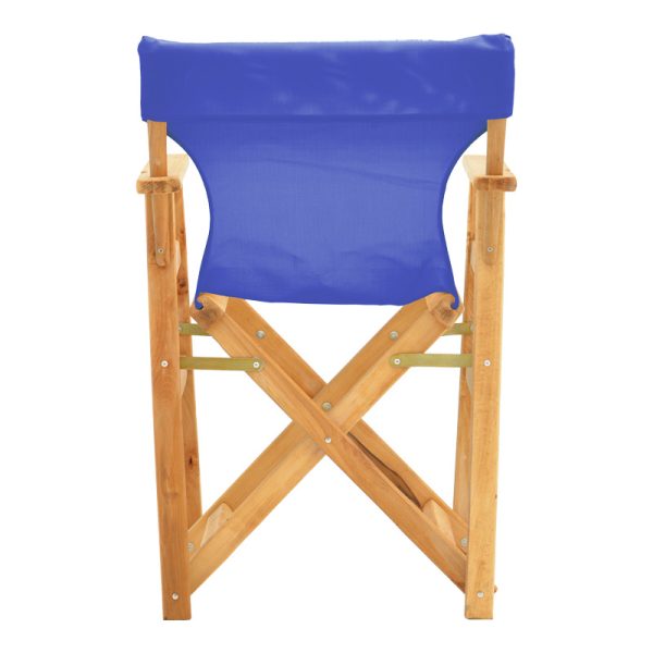 200 001108 4 7 Kompa pakoworld director's chair natural color solid beech wood and blue fabricOutdoor furniture > Garden armchairs