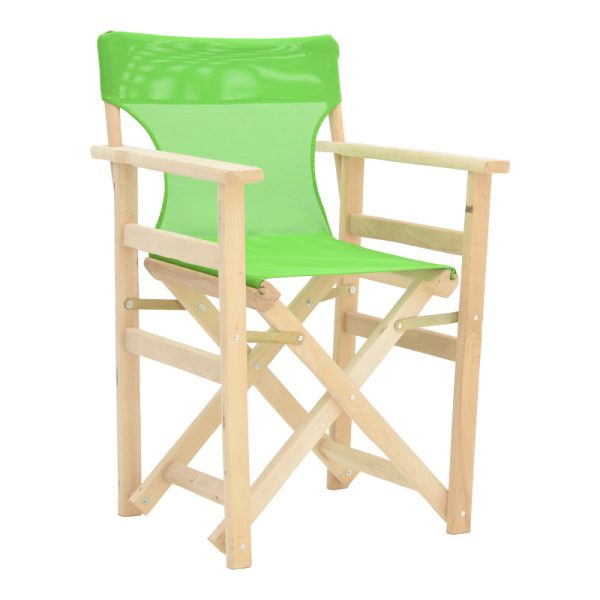 200 001113 7 Kompa pakoworld director's chair inpainted wood color solid beech wood and green fabricOutdoor furniture > Garden armchairs