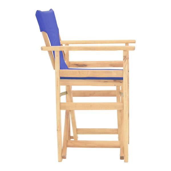 200 001115 2 6 Kompa pakoworld director's chair inpainted wood color solid beech wood and blue fabricOutdoor furniture > Garden armchairs