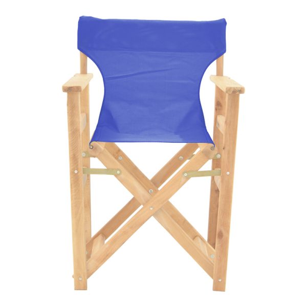 200 001115 3 6 Kompa pakoworld director's chair inpainted wood color solid beech wood and blue fabricOutdoor furniture > Garden armchairs