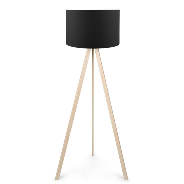202 000006 9 Floor lamp PWL-1060 pakoworld Ε27 natural-black D38x140cmLighting > Floor