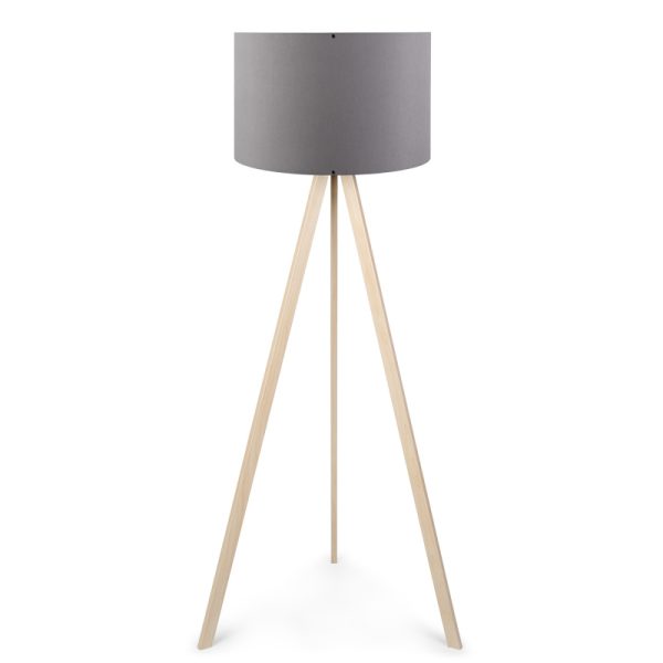 202 000008 11 Floor lamp PWL-1060 pakoworld Ε27 natural-grey D38x140cmLighting > Floor