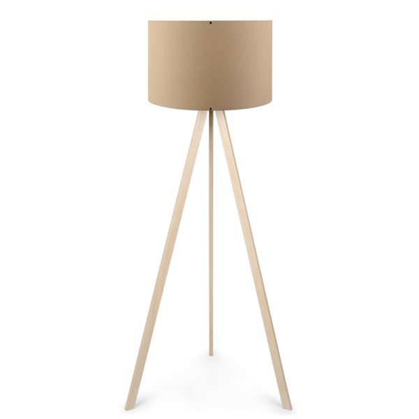 202 000010 17 Floor lamp PWL-1060 pakoworld Ε27 natural-mocha D38x140cmLighting > Floor