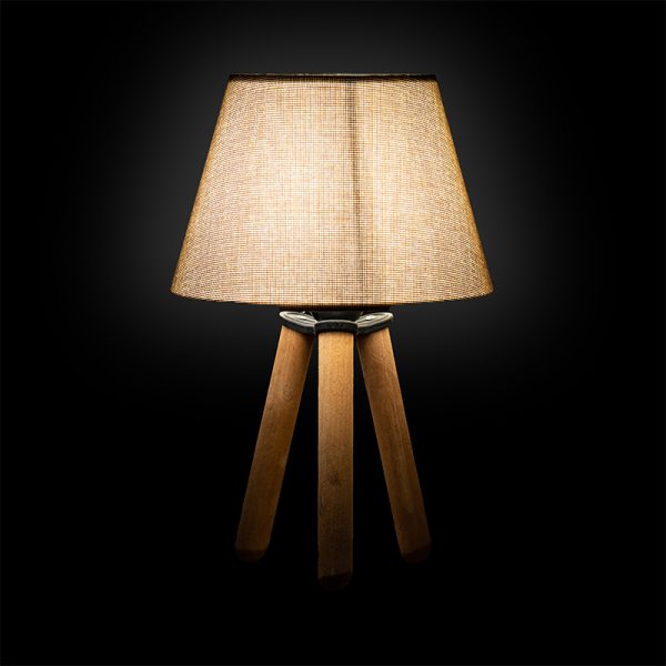 202 000030 2 10 Table lamp PWL-1071 pakoworld Ε27 beige brown-walnut D22x32cmLighting > Table