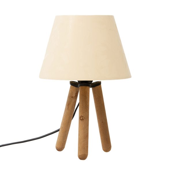 202 000033 5 Table lamp PWL-1071 pakoworld E27 off-white-natural D22x32cmLighting > Table
