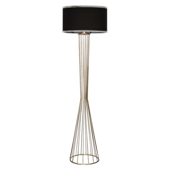 202 000106 9 Floor lamp Firdo pakoworld E27 gold-silver-black Φ38x155cmLighting > Floor