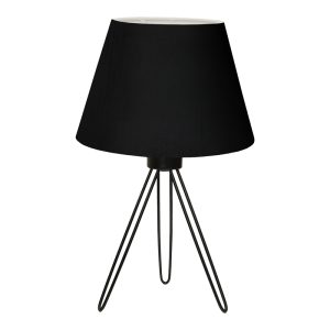 202 000127 4 Table lamp Sherini pakoworld metal and fabric in black color 22x22x33cmLighting > Table