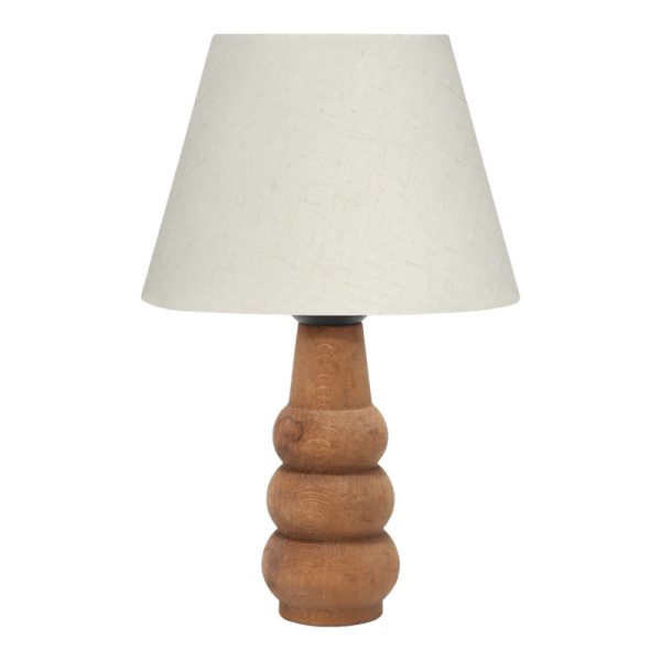 202 000128 7 Cabini pakoworld table lamp beech wood and fabric in cream color 22x22x30cmLighting > Table