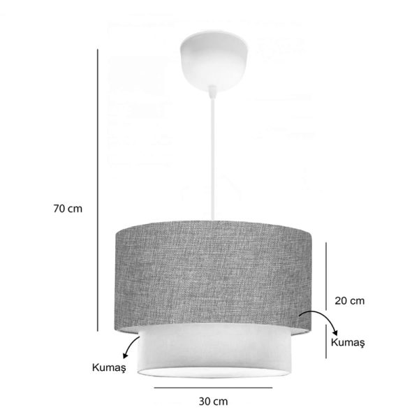 202 000146 2 9 Ceiling light Fersa pakoworld grey-white D30x20cmLighting > Ceiling