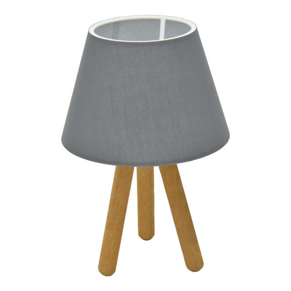 202 000156 2 6 Table lamp PWL-1071 pakoworld Ε27 grey-walnut D22x32cmLighting > Table