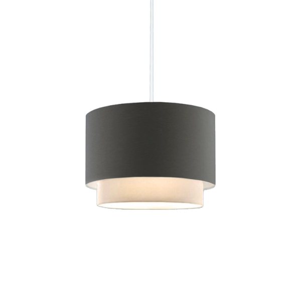 202 000162 1 Tachi pakoworld E27 ceiling lamp in anthracite-cream shade Φ30x20cmLighting > Ceiling
