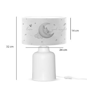 202 000176 2 1 Children's table lamp Gary pakoworld multi-colored-white D24x32cmIndoor furniture > Children's Room