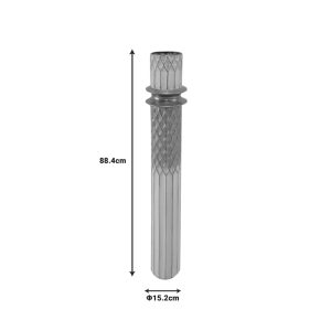 209 000006 4 4 Decorative vase Sammy Inart metal in gold and white shade D15.2x88.4cmDecoration > Decorations