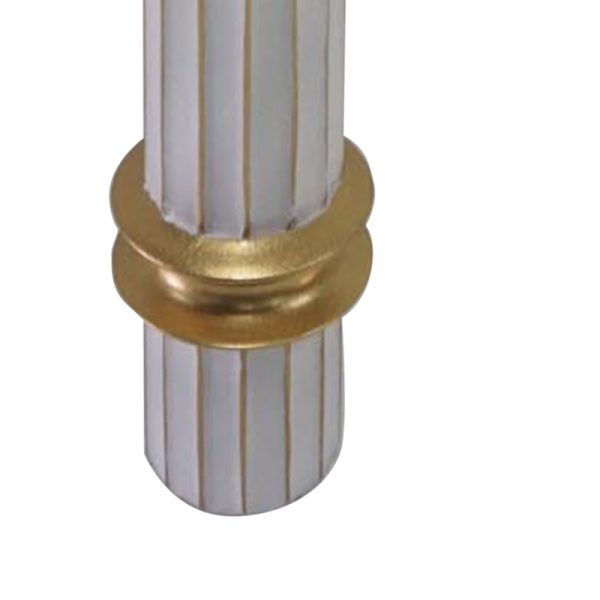 209 000007 2 4 Bruna Inart decorative vase metal in gold and white shade D15.2x76.5cmDecoration > Decorations