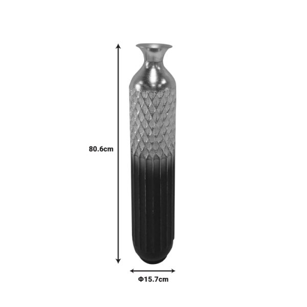 209 000008 3 8 Decorative vase Onna Inart metal in gold and black shade D15.7x80.6cmDecoration > Decorations