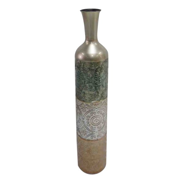 209 000009 3 Decorative vase Lalyne Inart metal colorful D15.9x86.4cmDecoration > Decorations