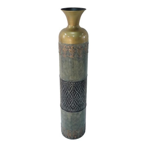 209 000021 7 Decorative vase Ancian Inart metal colorful D15.9x77.5cmDecoration > Decorations
