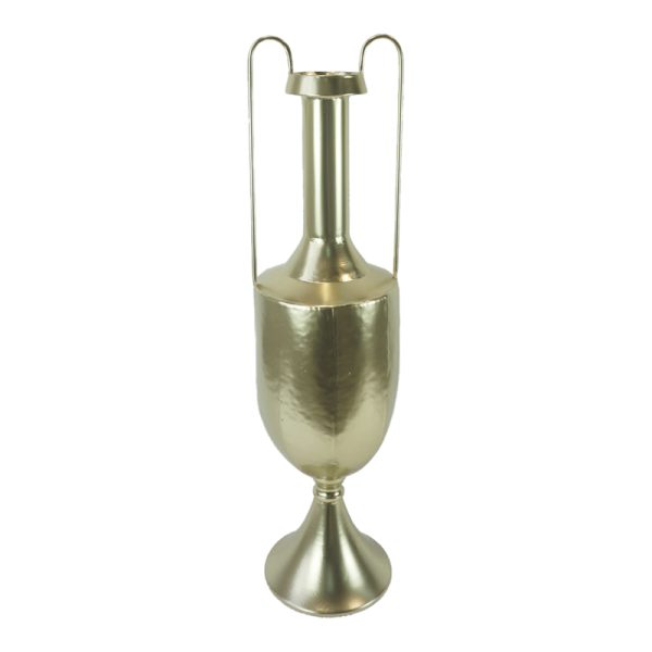 209 000027 2 Decorative vase Dion Inart metal in gold color 19.7x19.1x73.7cmDecoration > Decorations