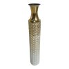209 000029 10 Decorative vase Semple Inart metal in gray, white and black shade D15.9x101.6cmDecoration > Decorations