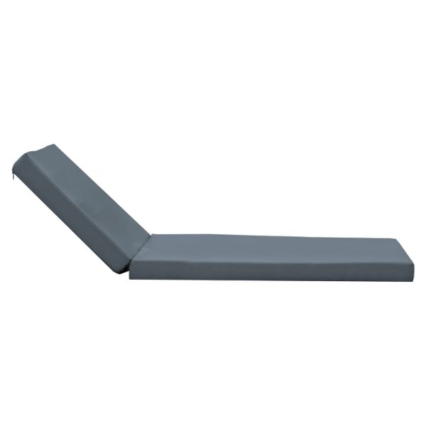 211 000017 2 2 Sadie sunbed cushion pakoworld gray fabric 65x185x15cmOutdoor furniture > Sunbed cushions