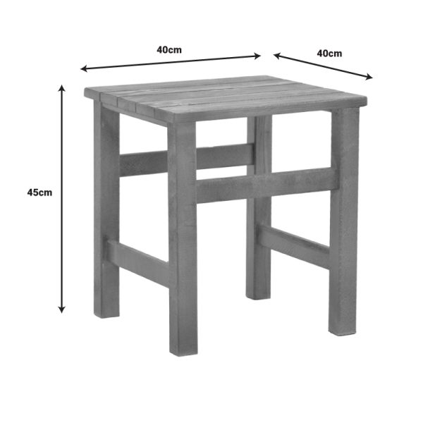 211 000018 3 3 Summrine pakoworld beach table solid beech wood in walnut color 40x40x45cmOutdoor furniture > Coffee tables