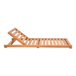 211 000020 2 2 Deckchair Specta pakoworld solid beech wood in walnut color 60x190x50cmOutdoor furniture > Sunbeds