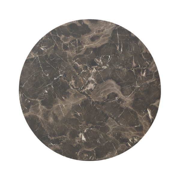 215 000049 Verhia table top pakoworld HPL dark grey marble look D60cm 12mm thickProfessional furniture > Table Tops