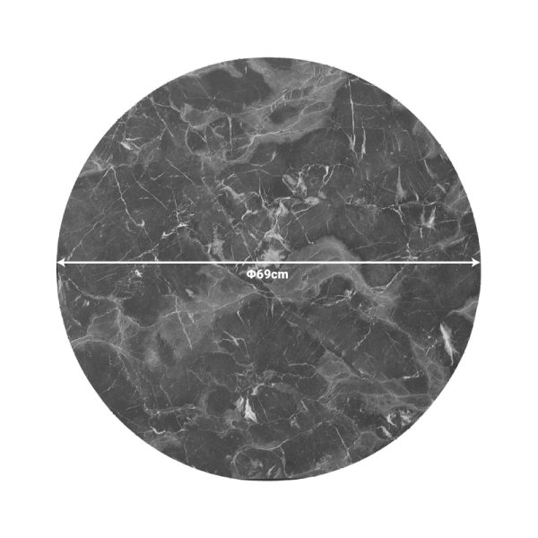 215 000050 2 Verhia table top pakoworld HPL dark grey marble look D69cm 12mm thickProfessional furniture > Table Tops