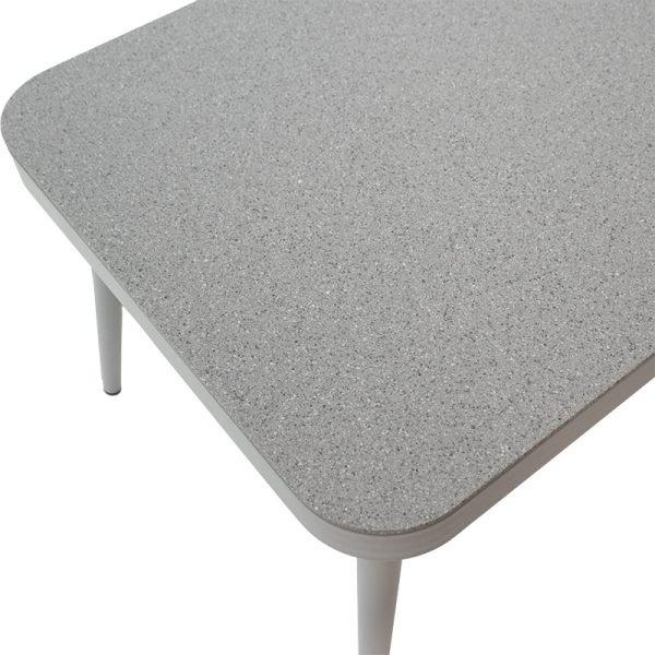 216 000010 2 4 Table Ecco pakoworld aluminum grey-glass beige 160x90x75cmSPRING OFFERS