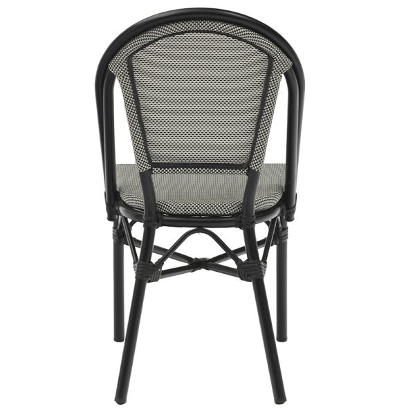 216 000015 2 3 Chair Paris pakoworld aluminum black-textilene black and whiteHOT DEALS