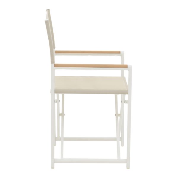 218 000009 2 4 Director's chair Mabu pakoworld white aluminum 56x48x86cmEASTER OFFERS