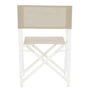 218 000009 4 4 Director's chair Mabu pakoworld white aluminum 56x48x86cmEASTER OFFERS