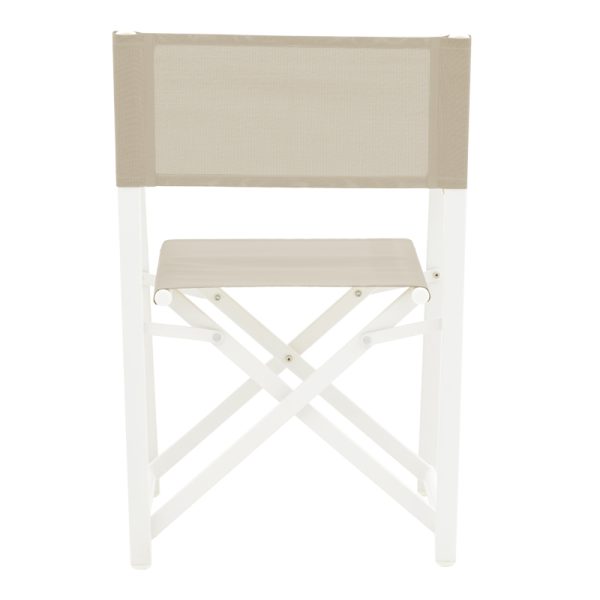 218 000009 4 4 Director's chair Mabu pakoworld white aluminum 56x48x86cmEASTER OFFERS