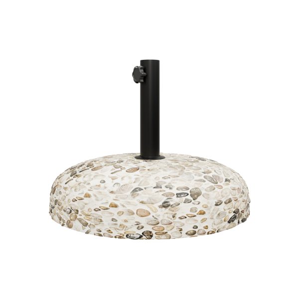 218 000021 4 Cement umbrella base with cobble stone Nimbus pakoworld 25kg D50cmOutdoor furniture > Umbrellas bases