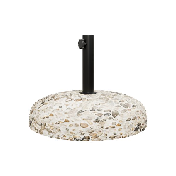 218 000022 5 scaled Cement ubrella base with cobble stone Nimbus pakoworld 35kg D50cmOutdoor furniture > Umbrellas bases