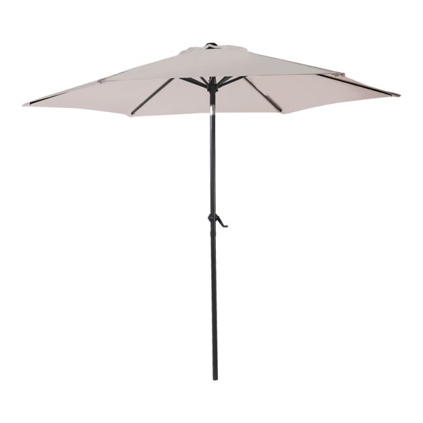 218 000025 6 Umbrella Frow pakoworld anthracite aluminium-beige-grey fabric Φ3mOutdoor furniture > Garden umbrellas
