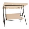 219 000011 7 Globo pakoworld garden swing metal black-fabric grey 170x110x153cmOutdoor furniture > Gardens swings
