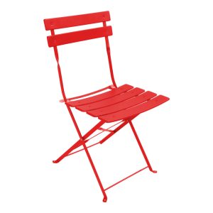 219 000012 2 6 Bistro pakoworld 3 pcs metal folding dining table in red shade D60x71cmOutdoor furniture > Garden food table