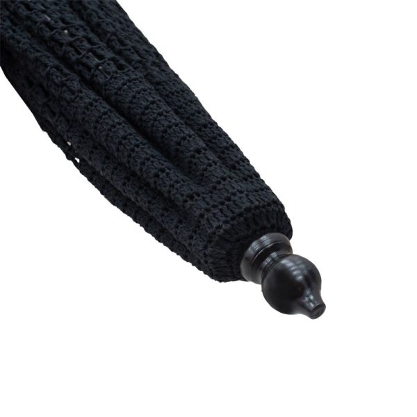 220 000001 2 3 Umdrella Brilie pakoworld wood-macrame D2.70x2.60m blackBOHO CHIC > Outdoor/Beach items