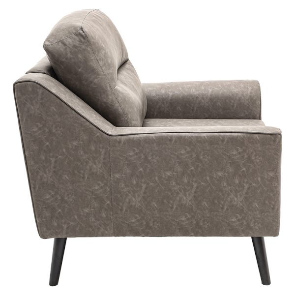 222 000001 2 2 Armchair Lonnie pakoworld PU grey antique 94x95.5x92.5cmSPRING OFFERS