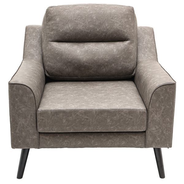 222 000001 3 2 Armchair Lonnie pakoworld PU grey antique 94x95.5x92.5cmSPRING OFFERS