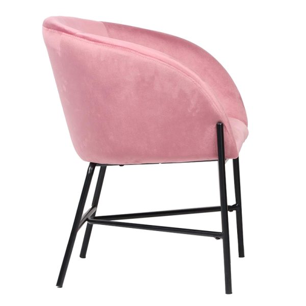 222 000018 2 2 Armchair Julia pakoworld velvet pink 61x57x74cmSPRING OFFERS