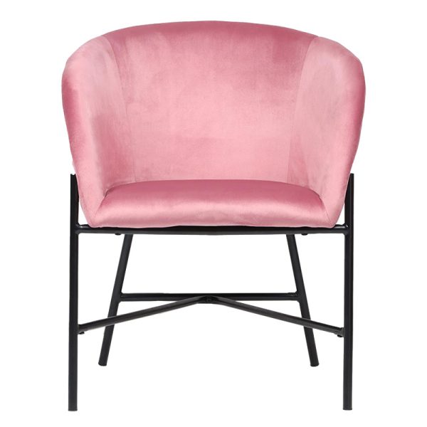 222 000018 3 2 Armchair Julia pakoworld velvet pink 61x57x74cmSPRING OFFERS