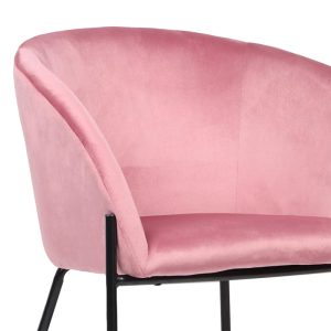 222 000018 4 2 Armchair Julia pakoworld velvet pink 61x57x74cmSPRING OFFERS