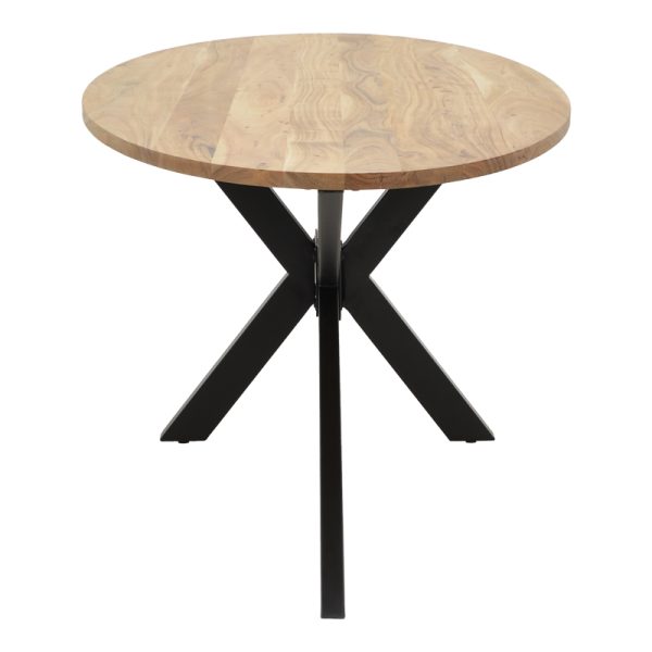 223 000029 2 2 Table Bonre pakoworld natural solid acacia wood-black metal leg 175x96x76cmBOHO CHIC > Dining Tables