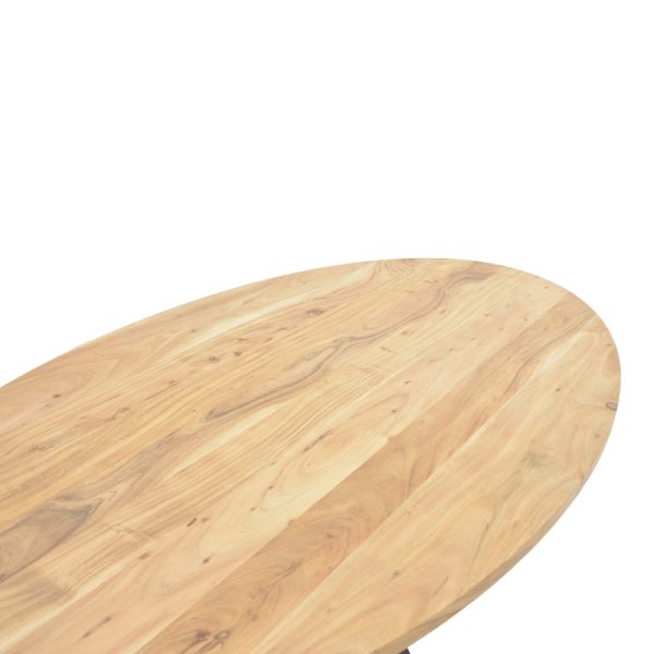 223 000029 4 2 Table Bonre pakoworld natural solid acacia wood-black metal leg 175x96x76cmBOHO CHIC > Dining Tables