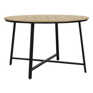 225 000009 5 Table Gianno pakoworld natural-black leg D120x76cmIndoor furniture > Dining Tables
