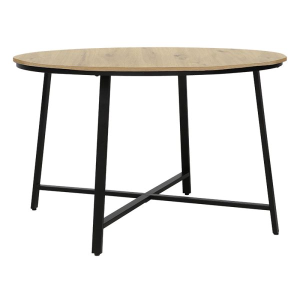 225 000009 5 Table Gianno pakoworld natural-black leg D120x76cmIndoor furniture > Dining Tables